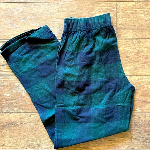 NEW Navy and Green Check Lounge Pants - Picture 1 of 3